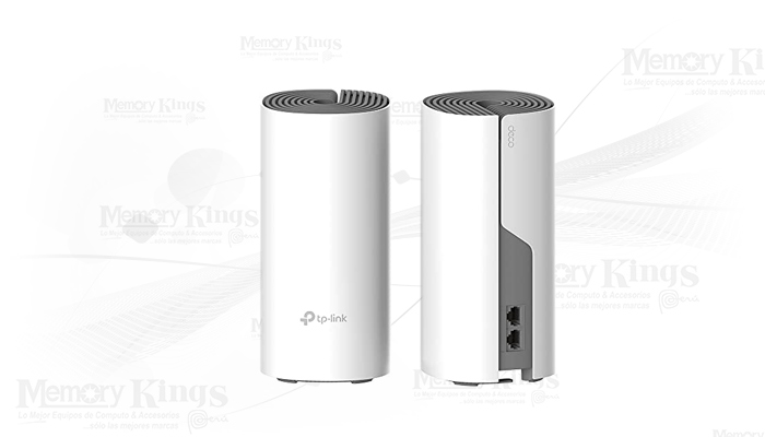 Sistema Wifi Mesh TP-Link Deco E4-3 Ac1200 pack x 2, doble banda, router y acces point, 2 puertos LAN, 2 antenas internas